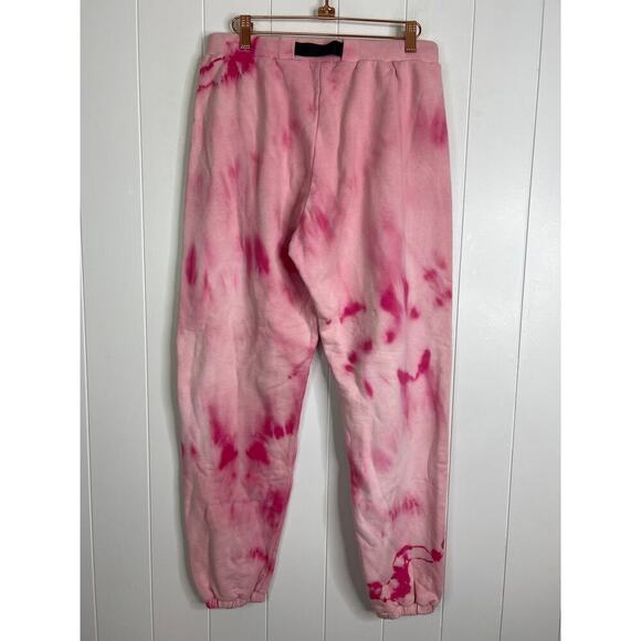 John Elliott Belted Sweatpants Super Bloom Pink Tie Dye‎ Women's Sz 3/Large NWT - Picture 6 of 6